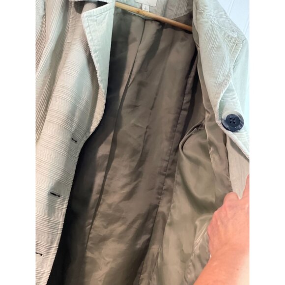 J. Jill Womens Light Green Corduroy Blend Coat Large With Button Details - Picture 7 of 16